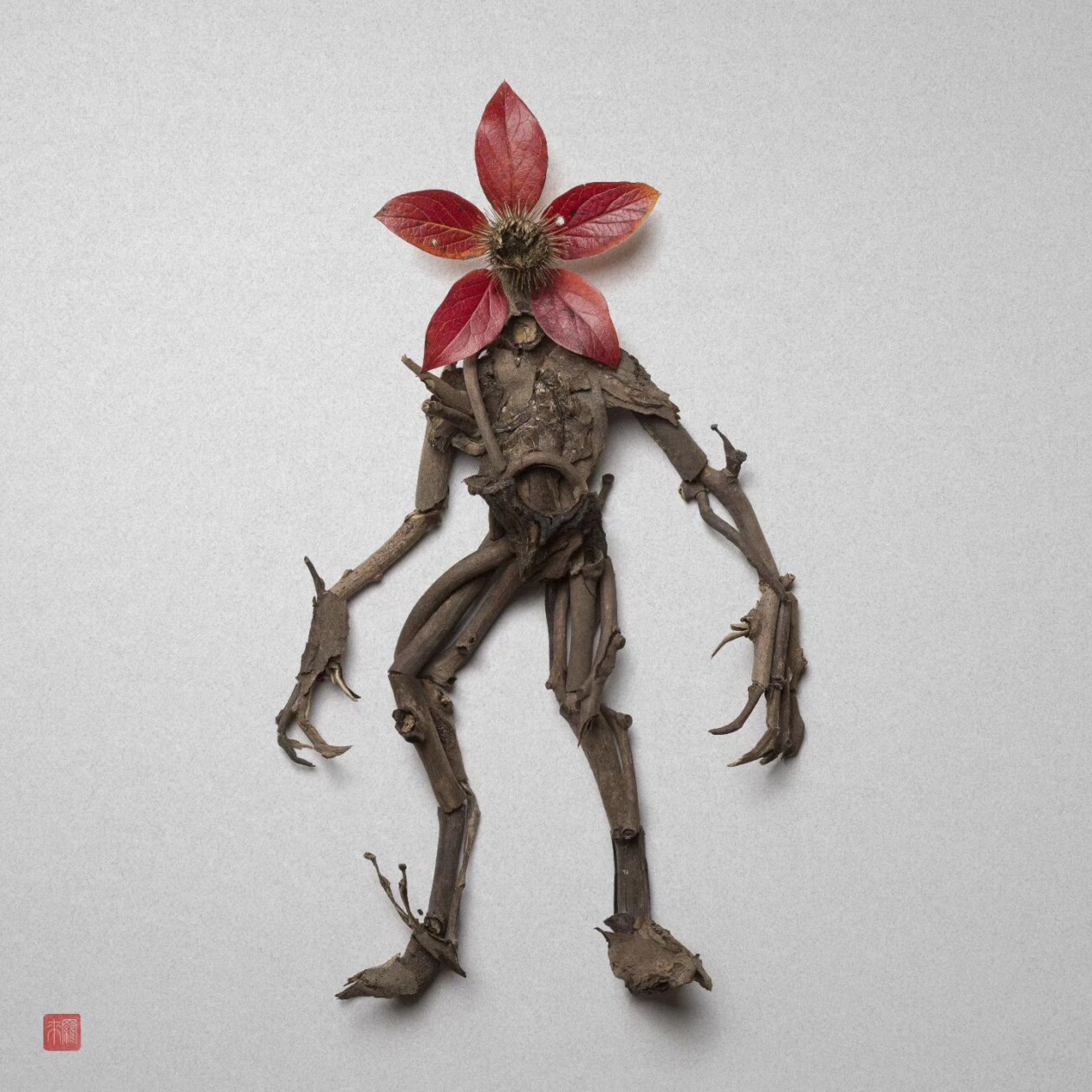 Raku Inoue's Pop Culture Characters Made Of Petals, Leaves, And Stems (5)