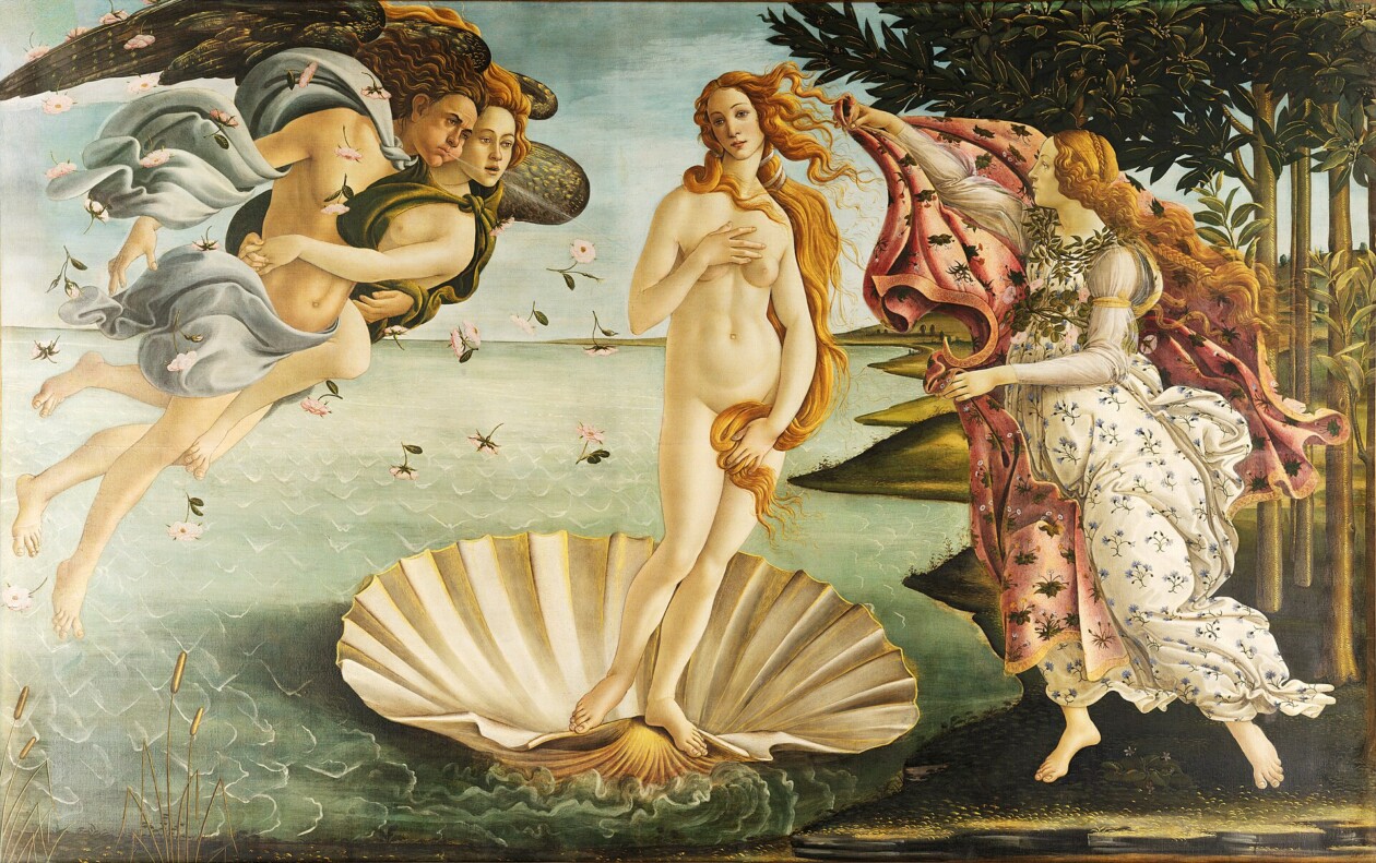 Sandro Botticelli, The Birth Of Venus, C. 1485, Uffizi, Florence Image Via Wikipedia.