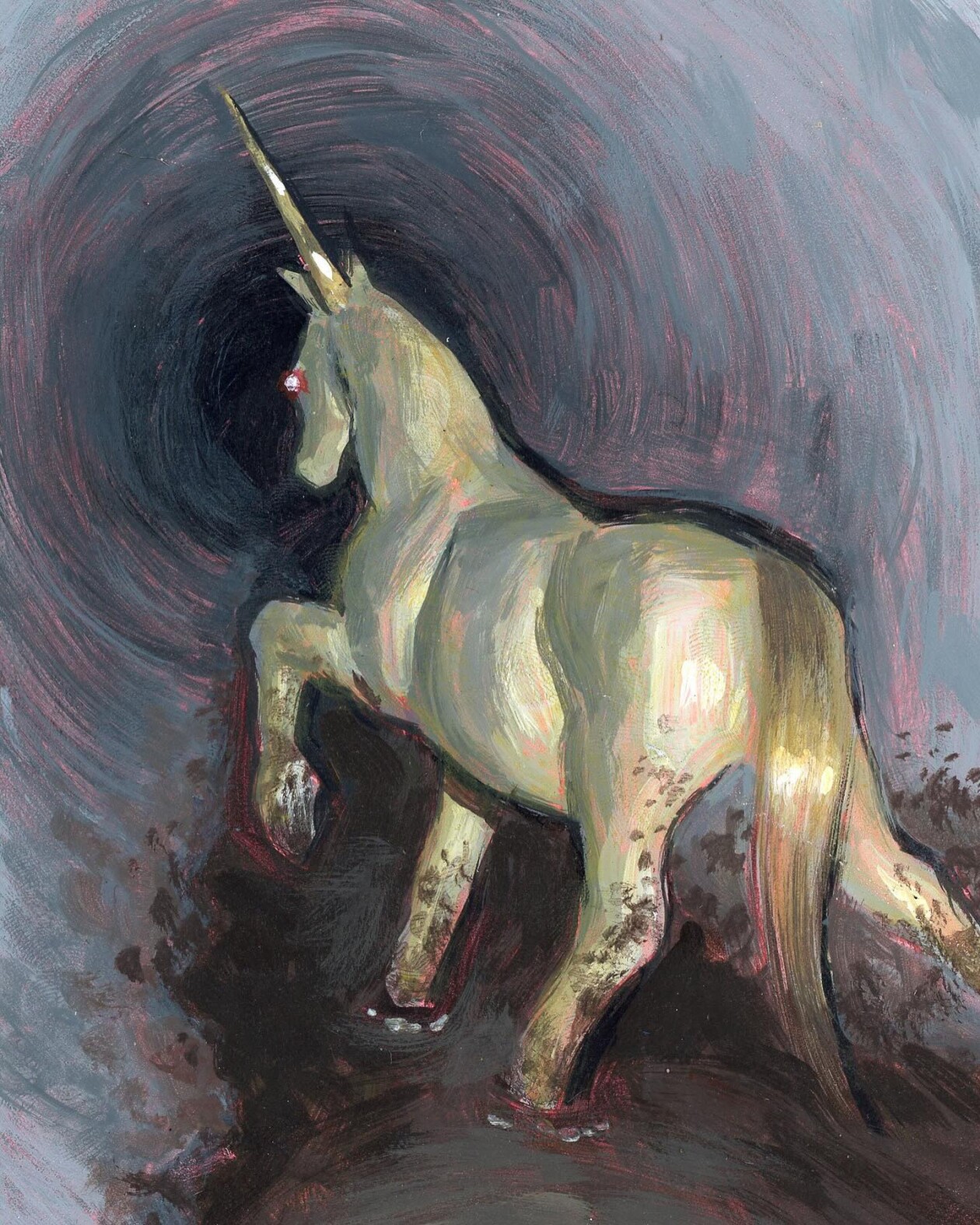 Colete Martin's Paintings Of Dark Unicorns (14)