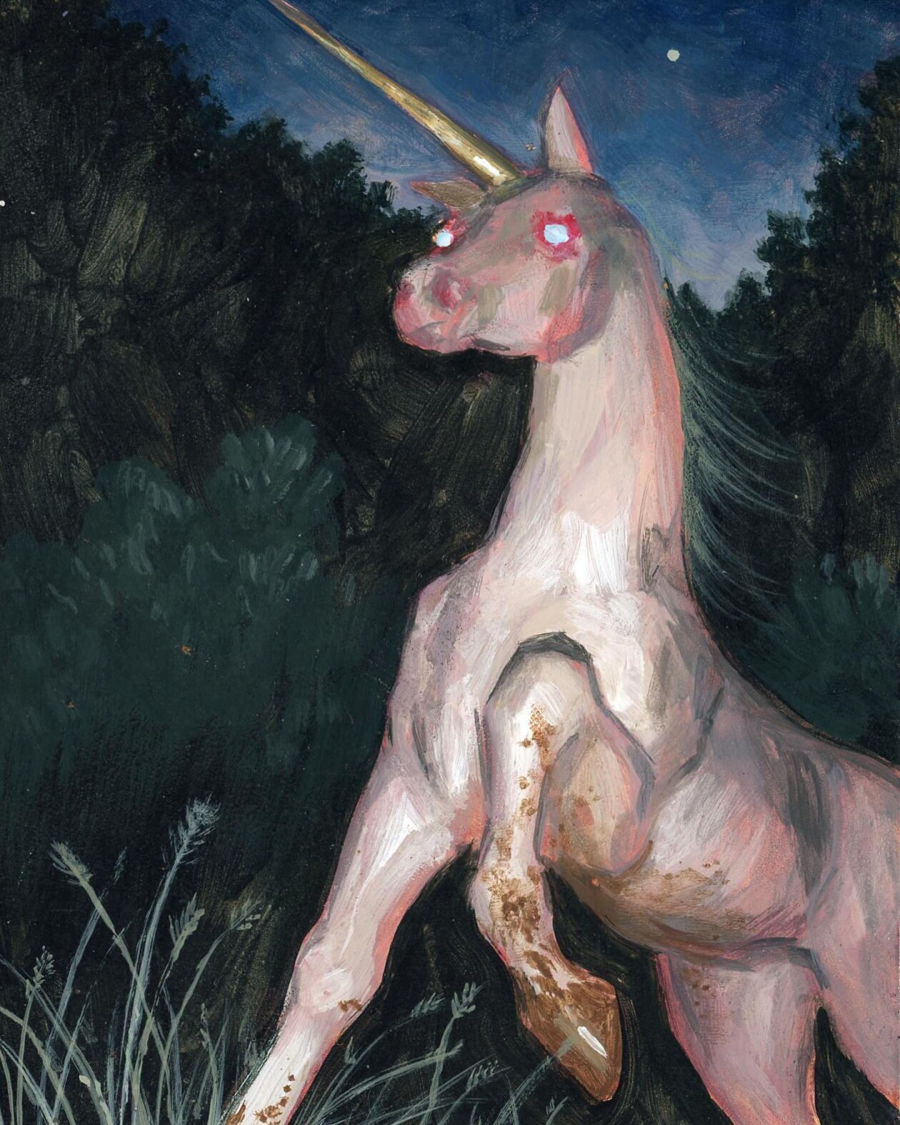 Colete Martin's Paintings Of Dark Unicorns (15)