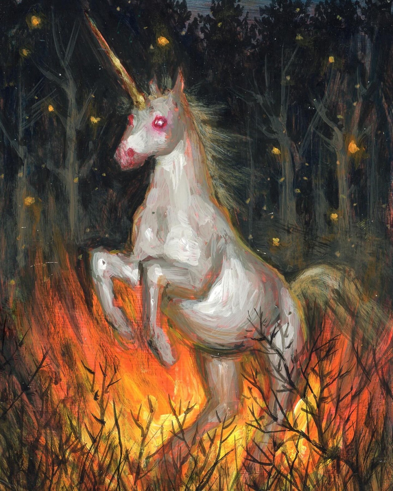 Colete Martin's Paintings Of Dark Unicorns (17)