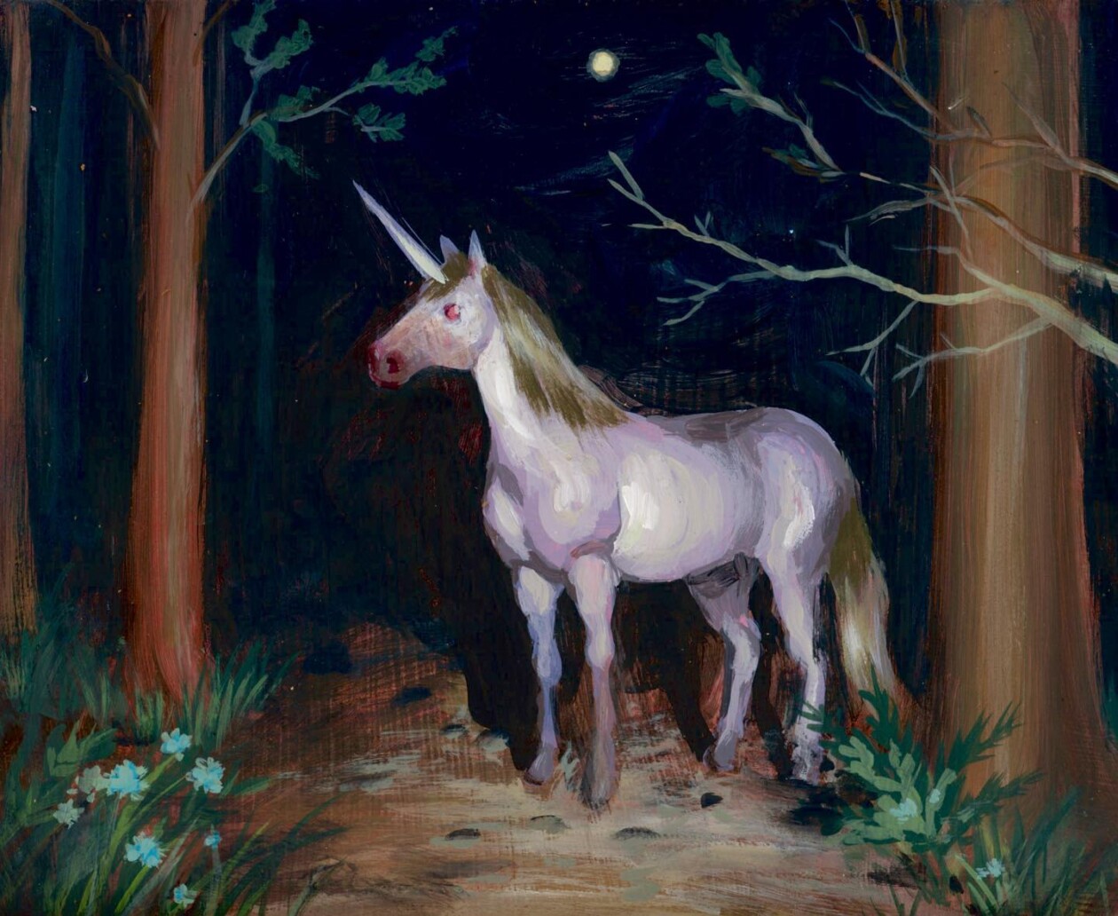 Colete Martin's Paintings Of Dark Unicorns (3)