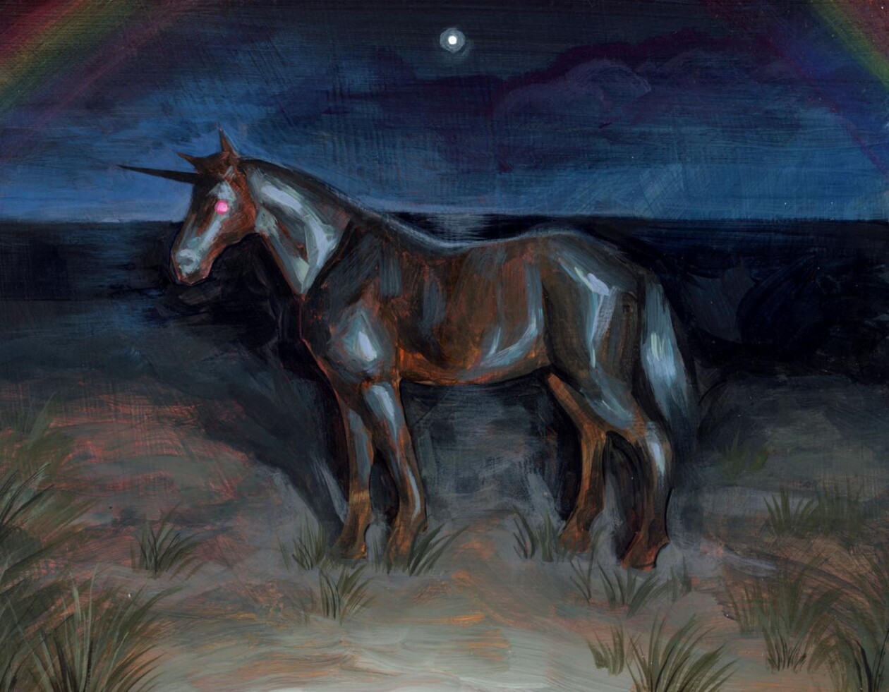 Colete Martin's Paintings Of Dark Unicorns (4)