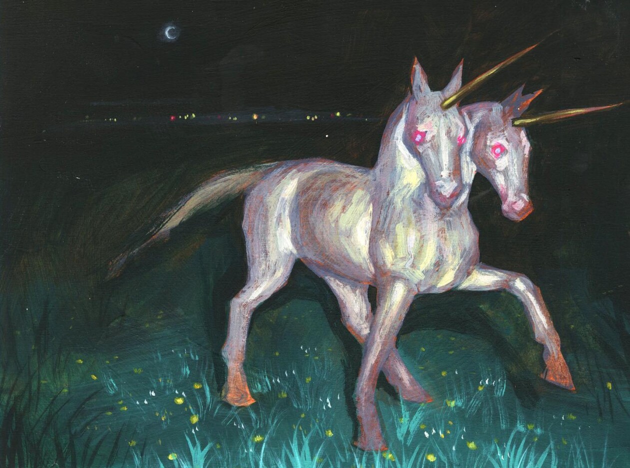 Colete Martin's Paintings Of Dark Unicorns (7)