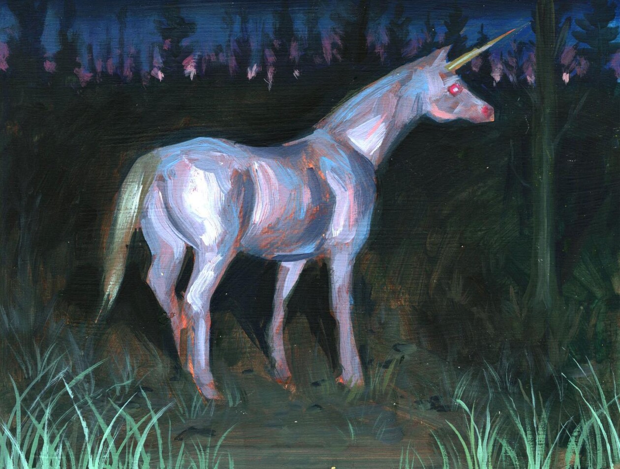 Colete Martin's Paintings Of Dark Unicorns (8)