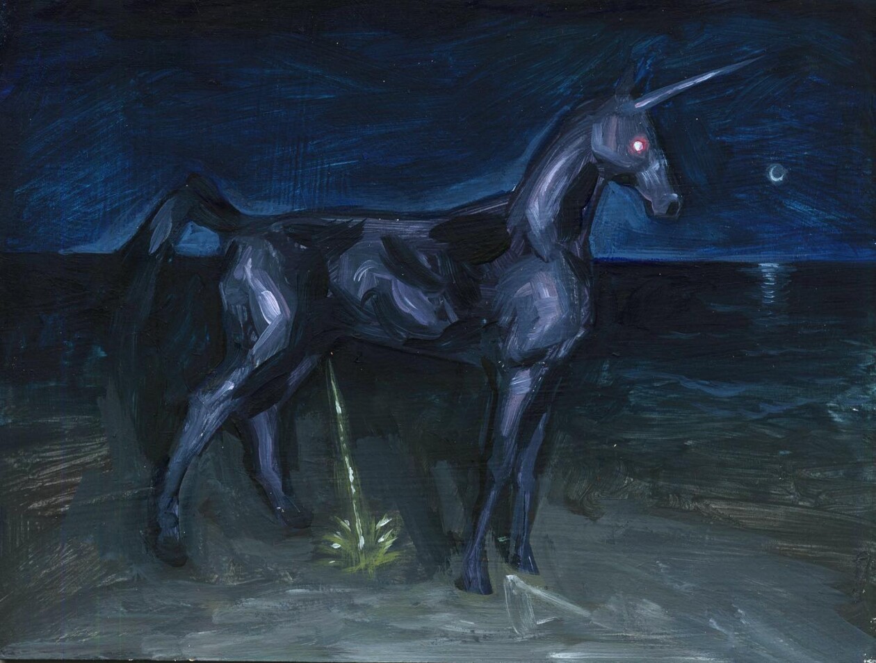 Colete Martin's Paintings Of Dark Unicorns (9)