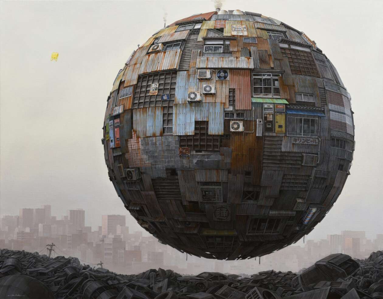 Masakatsu Sashie's Post Apocalyptic Sphere Paintings (9)