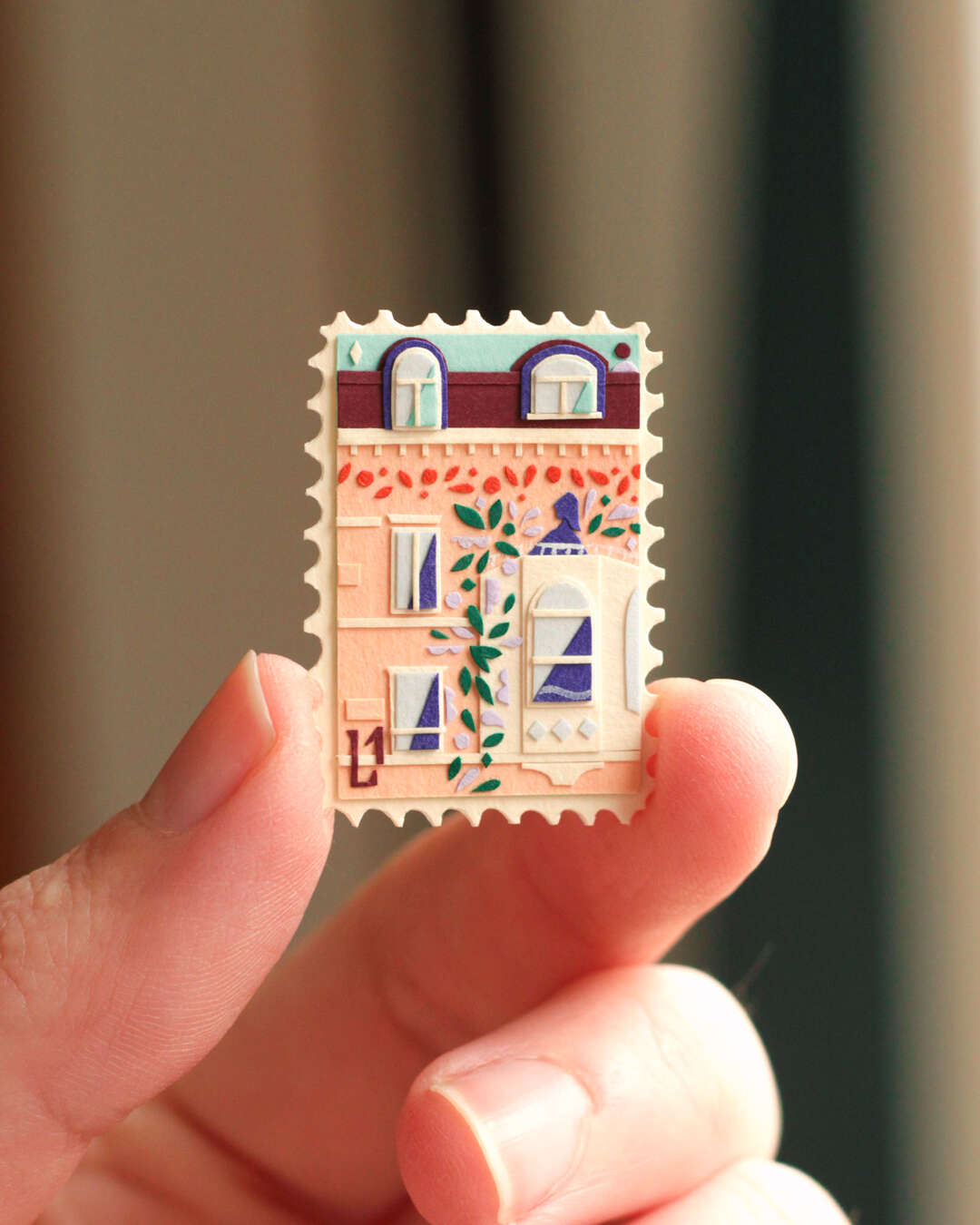 Laura K. Sayers' Miniature Stamp Sized Paper Collages (2)