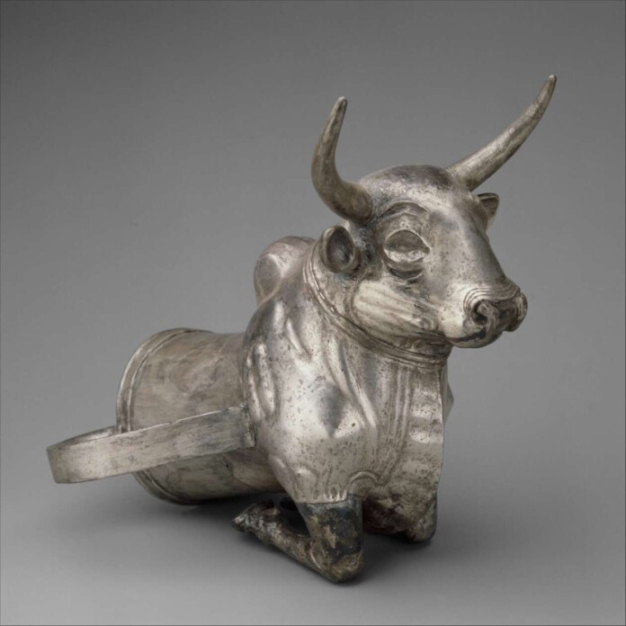 Vessel Terminating In The Forepart Of A Bull, Dating From Around 1300 B.c., Via The Metropolitan Museum Of Art