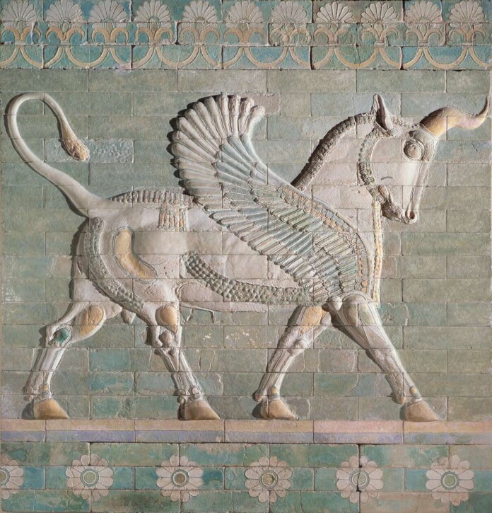 Winged Bull, Persian, From Susa, Achaemenid Dynasty, C.500 Bc, Photo By Hippolyte Lalaise Devéria Via Meisterdrucke