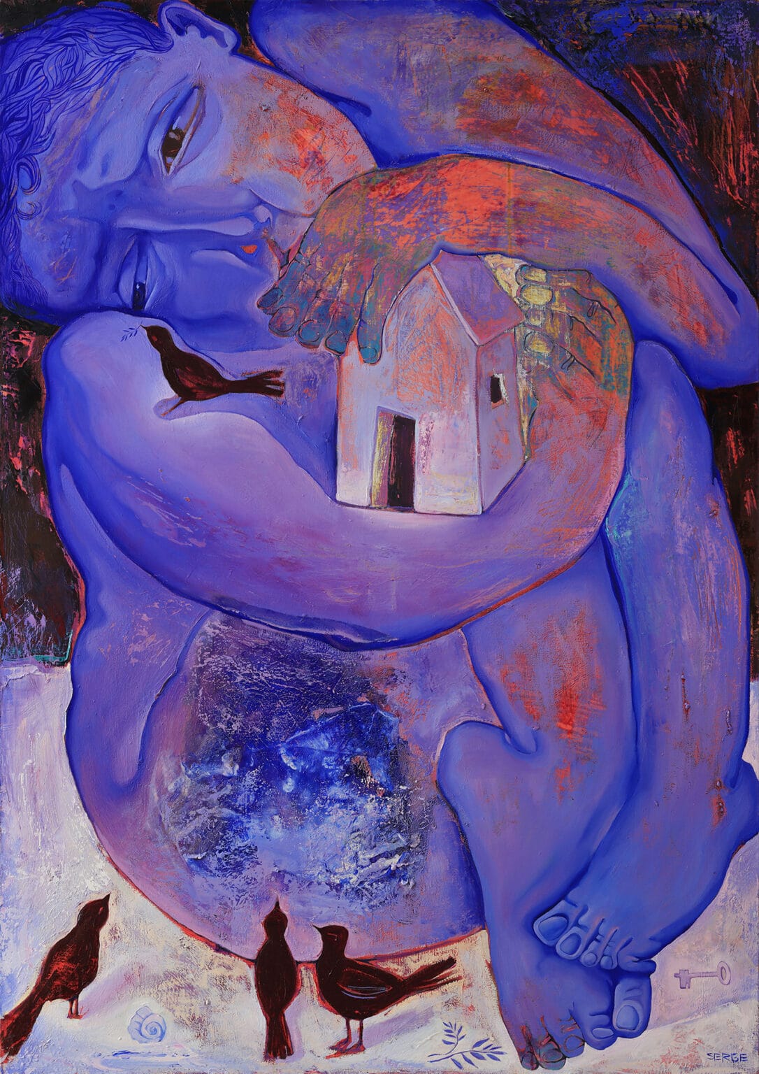 Sergiu Ciochin's Blue Oil Painting Series (9)